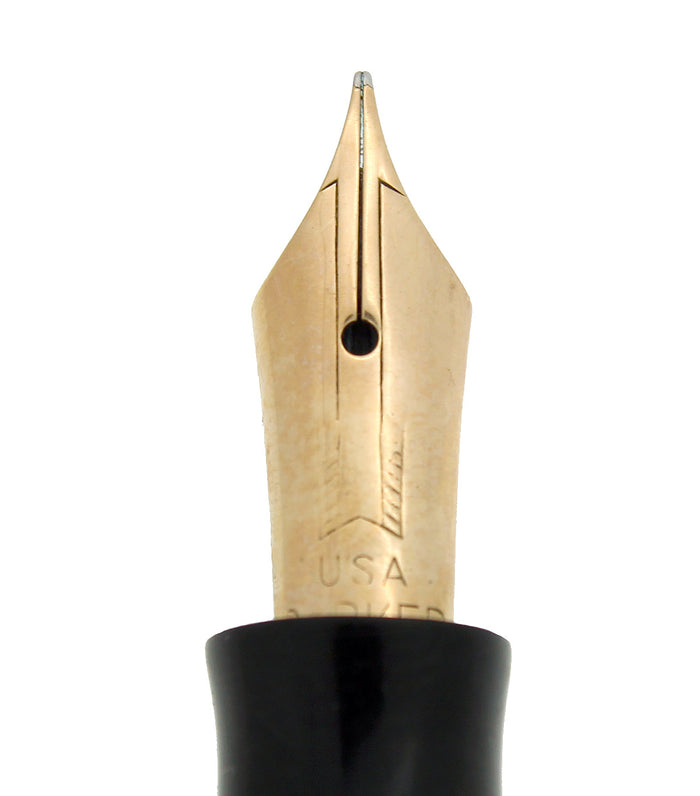 1939 PARKER VACUMATIC JUNIOR DEBUTANTE BURGUNDY SHADOW WAVE RESTORED OFFERED BY ANTIQUE DIGGER