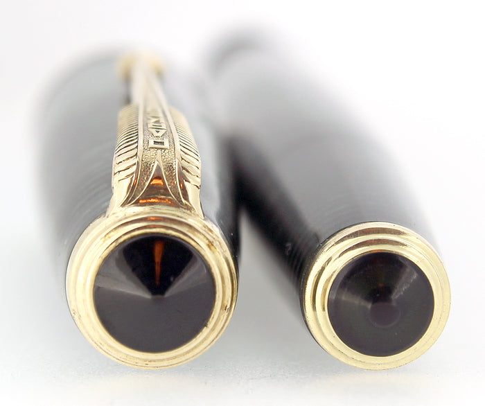 1940 PARKER EMERALD PEARL VACUMATIC DOUBLE JEWEL FOUNTAIN PEN M-BB NIB RESTORED OFFERED BY ANTIQUE DIGGER
