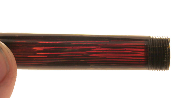 1940 PARKER GOLD PEARL DOUBLE JEWEL VACUMATIC SHADOW WAVE FOUNTAIN PEN RESTORED OFFERED BY ANTIQUE DIGGER