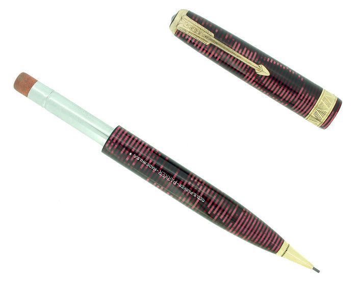 1940 PARKER SENIOR MAXIMA VACUMATIC BURGUNDY PEARL MECHANICAL PENCIL RESTORED OFFERED BY ANTIQUE DIGGER