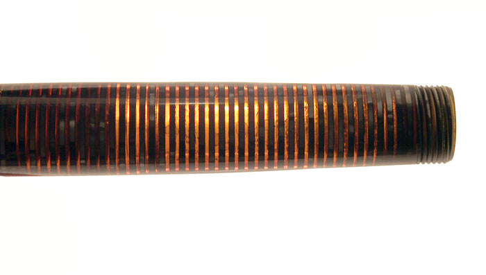 1940 PARKER SILVER PEARL DOUBLE JEWEL VACUMATIC FOUNTAIN PEN MAJOR SIZE RESTORED OFFERED BY ANTIQUE DIGGER