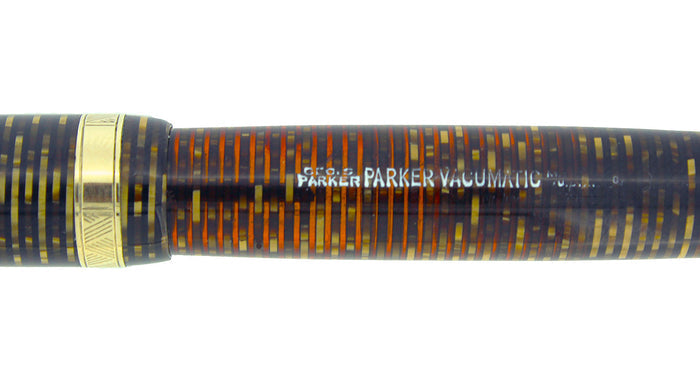 1940 PARKER VACUMATIC GOLDEN PEARL DOUBLE JEWEL FOUNTAIN PEN RESTORED OFFERED BY ANTIQUE DIGGER