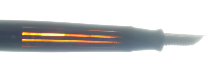 1941 PARKER 1ST GEN SENIOR STRIPED DUOFOLD DUSTY ROSE FOUNTAIN PEN RESTORED OFFERED BY ANTIQUE DIGGER