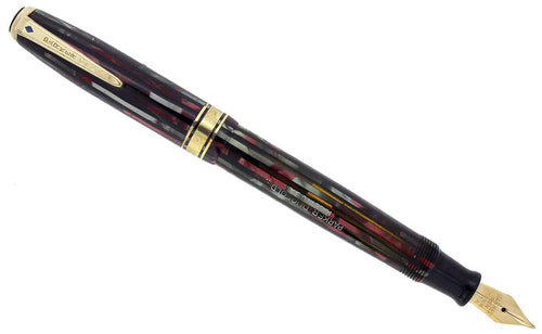 1941 PARKER DUOFOLD FOUNTAIN PEN DUSTY ROSE CELLULOID INGENUE SIZE RESTORED OFFERED BY ANTIQUE DIGGER
