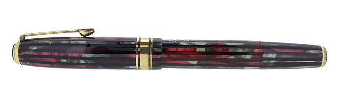 1941 PARKER DUOFOLD FOUNTAIN PEN DUSTY ROSE CELLULOID INGENUE SIZE RESTORED OFFERED BY ANTIQUE DIGGER