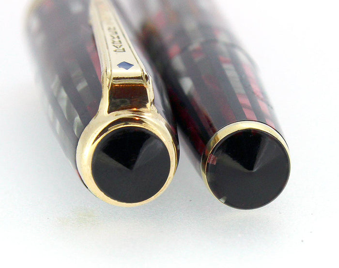 1941 PARKER DUOFOLD FOUNTAIN PEN DUSTY ROSE CELLULOID INGENUE SIZE RESTORED OFFERED BY ANTIQUE DIGGER