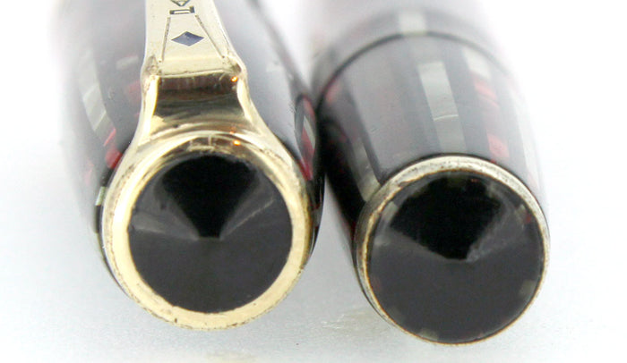 1941 PARKER DUOFOLD FOUNTAIN PEN DUSTY ROSE CELLULOID INGENUE SIZE RESTORED OFFERED BY ANTIQUE DIGGER