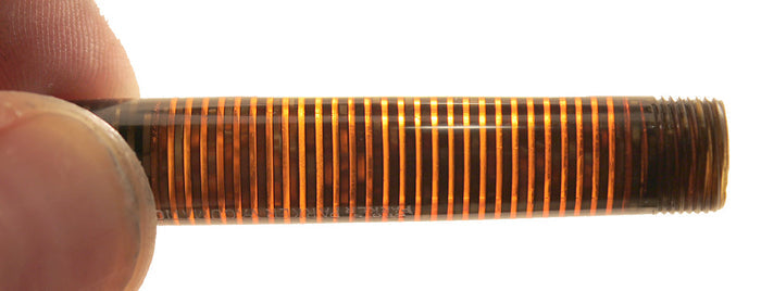 1941 PARKER GOLD PEARL DOUBLE JEWEL VACUMATIC FOUNTAIN PEN JEWELER BAND RESTORED