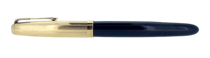 1942 PARKER 51 SINGLE JEWEL CEDAR BLUE VACUMATIC FOUNTAIN PEN RESTORED OFFERED BY ANTIQUE DIGGER