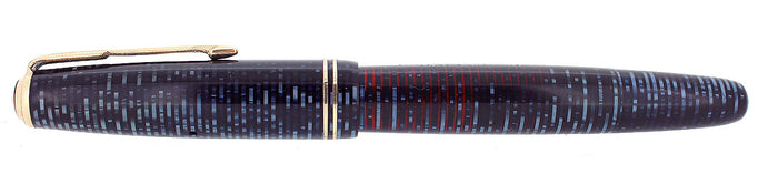 1942 PARKER AZURE PEARL VACUMATIC MED 14K NIB FOUNTAIN PEN RESTORED EXCELLENT OFFERED BY ANTIQUE DIGGER