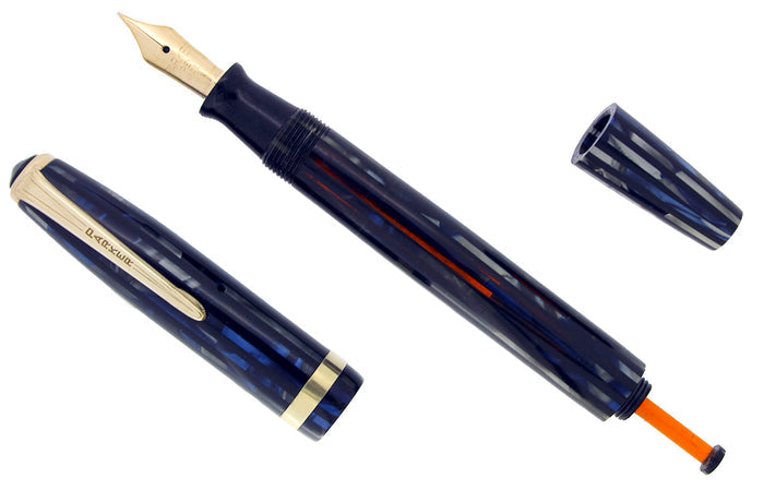 1942 PARKER BLUE GRAY DUOFOLD FOUNTAIN PEN STANDARD SIZE RESTORED OFFERED BY ANTIQUE DIGGER