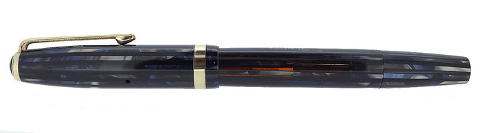 1942 PARKER BLUE GRAY DUOFOLD FOUNTAIN PEN STANDARD SIZE RESTORED OFFERED BY ANTIQUE DIGGER