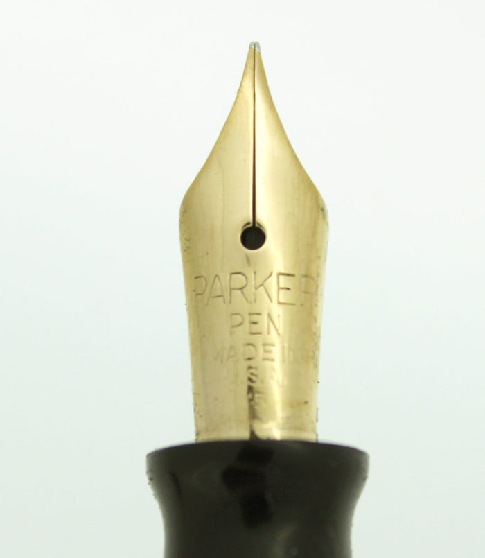1942 PARKER BLUE GRAY DUOFOLD FOUNTAIN PEN STANDARD SIZE RESTORED OFFERED BY ANTIQUE DIGGER