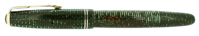 1942 PARKER VACUMATIC EMERALD PEARL SINGLE JEWEL FOUNTAIN PEN RESTORED OFFERED BY ANTIQUE DIGGER