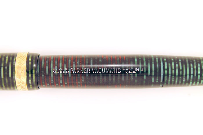 1943 PARKER EMERALD PEARL VACUMATIC DEBUTANTE FOUNTAIN PEN F- BB NIB RESTORED