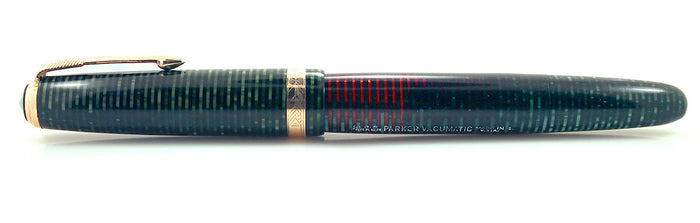 1943 PARKER EMERALD PEARL VACUMATIC DEBUTANTE FOUNTAIN PEN F- BB NIB RESTORED