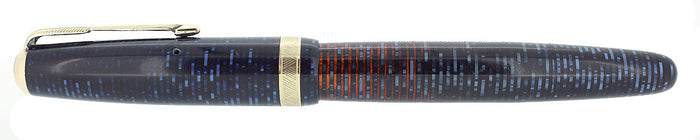 1944 PARKER AZURE PEARL VACUMATIC MAJOR FOUNTAIN PEN RESTORED OFFERED BY ANTIQUE DIGGER