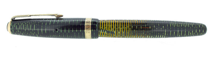 1944 PARKER EMERALD PEARL VACUMATIC FOUNTAIN PEN RESTORED GORGEOUS COLOR OFFERED BY ANTIQUE DIGGER
