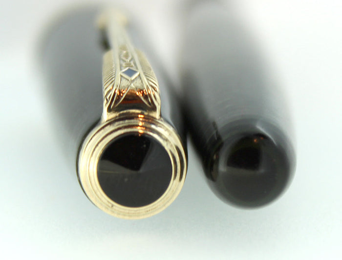 1944 PARKER EMERALD PEARL VACUMATIC FOUNTAIN PEN RESTORED GORGEOUS COLOR OFFERED BY ANTIQUE DIGGER