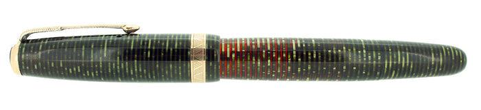 1944 PARKER EMERALD PEARL VACUMATIC MED 14K NIB FOUNTAIN PEN RESTORED EXCELLENT OFFERED BY ANTIQUE DIGGER