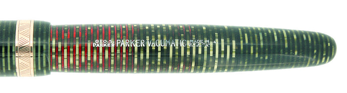 1944 PARKER EMERALD PEARL VACUMATIC MED 14K NIB FOUNTAIN PEN RESTORED EXCELLENT OFFERED BY ANTIQUE DIGGER