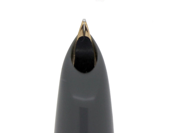 1945 PARKER 51 VACUMATIC DOVE GRAY FOUNTAIN PEN & PENCIL SET WITH BOX RESTORED OFFERED BY ANTIQUE DIGGER