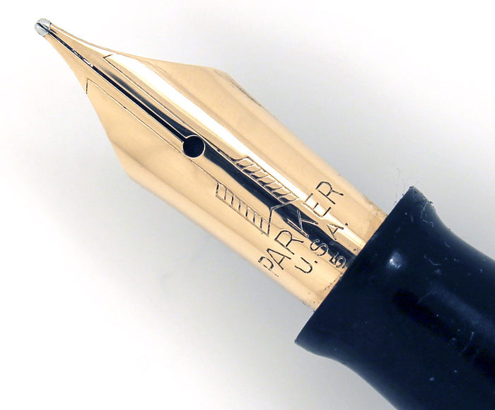 1945 PARKER AZURE PEARL VACUMATIC MAJOR FOUNTAIN PEN M to BBB FLEX NIB RESTORED OFFERED BY ANTIQUE DIGGER