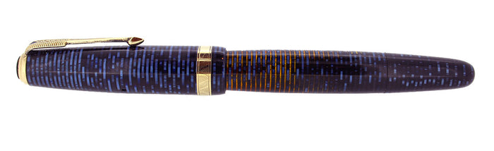1945 PARKER AZURE PEARL VACUMATIC MAJOR FOUNTAIN PEN GORGEOUS COLOR RESTORED OFFERED BY ANTIQUE DIGGER