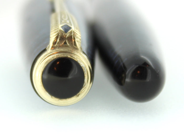 1945 PARKER AZURE PEARL VACUMATIC MAJOR FOUNTAIN PEN GORGEOUS COLOR RESTORED OFFERED BY ANTIQUE DIGGER