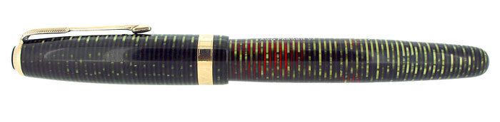 1945 PARKER EMERALD PEARL VACUMATIC MAJOR FOUNTAIN PEN M-B FLEX NIB RESTORED OFFERED BY ANTIQUE DIGGER