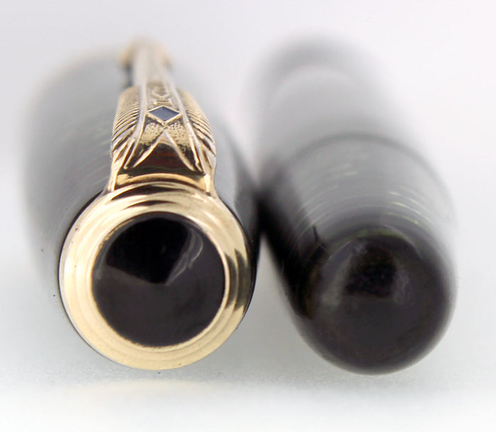 1945 PARKER EMERALD PEARL VACUMATIC MAJOR FOUNTAIN PEN M-B FLEX NIB RESTORED OFFERED BY ANTIQUE DIGGER