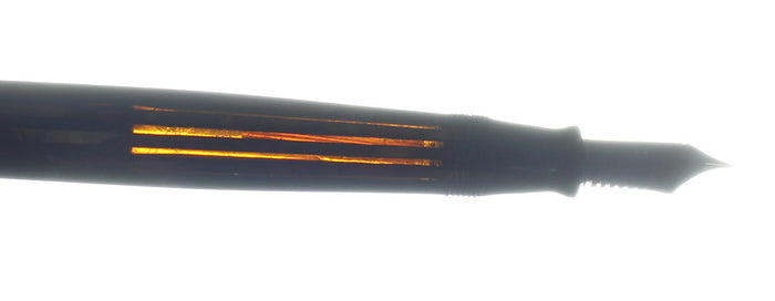 1945 PARKER SENIOR DUOFOLD DUSTY ROSE CELLULOID FOUNTAIN PEN M-B NIB RESTORED OFFERED BY ANTIQUE DIGGER