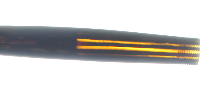 1945 PARKER SENIOR DUOFOLD DUSTY ROSE CELLULOID FOUNTAIN PEN M-BB NIB RESTORED OFFERED BY ANTIQUE DIGGER