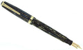 1946 PARKER SENIOR DUOFOLD STRIPED BLUE GRAY CELLULOID FOUNTAIN PEN RESTORED OFFERED BY ANTIQUE DIGGER