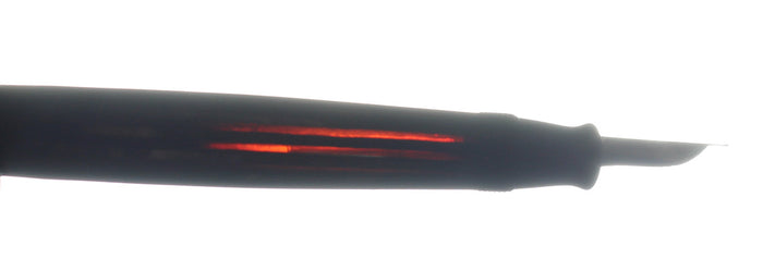 1945 PARKER SENIOR STRIPED DUOFOLD BLUE GRAY CELLULOID FOUNTAIN PEN RESTORED OFFERED BY ANTIQUE DIGGER