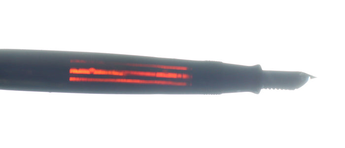 1945 PARKER SENIOR STRIPED DUOFOLD GREEN GOLD CELLULOID FOUNTAIN PEN RESTORED OFFERED BY ANTIQUE DIGGER