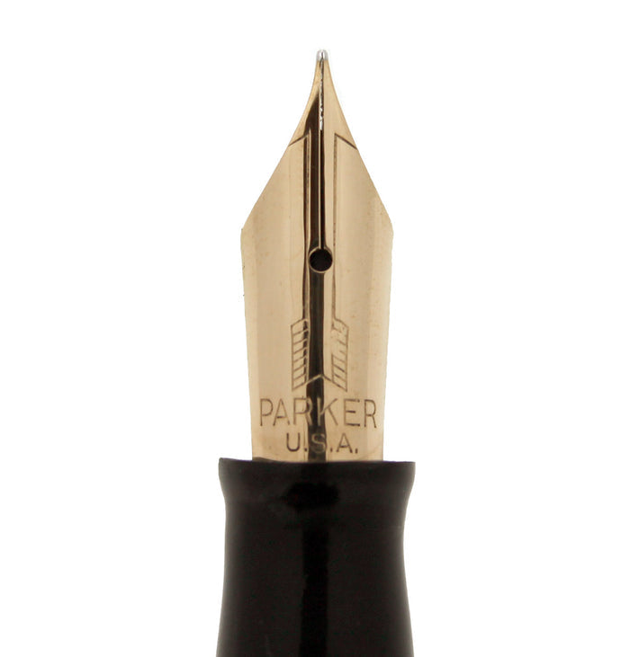 1945 PARKER SILVER PEARL VACUMATIC FOUNTAIN PEN IN MAJOR SIZE NEAR MINT CONDITION OFFERED BY ANTIQUE DIGGER