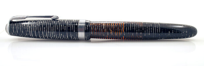 1945 PARKER SILVER PEARL VACUMATIC MAJOR FOUNTAIN PEN M to BB FLEX NIB RESTORED OFFERED BY ANTIQUE DIGGER