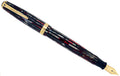 1945 PARKER STRIPED SENIOR DUOFOLD DUSTY ROSE CELLULOID FOUNTAIN PEN RESTORED OFFERED BY ANTIQUE DIGGER
