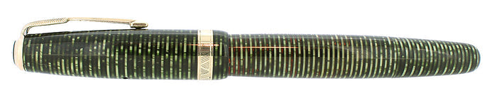 1945 PARKER VACUMATIC EMERALD PEARL MAJOR FOUNTAIN PEN RESTORED OFFERED BY ANTIQUE DIGGER