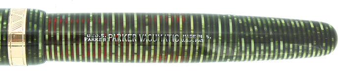 1945 PARKER VACUMATIC EMERALD PEARL MAJOR FOUNTAIN PEN RESTORED OFFERED BY ANTIQUE DIGGER