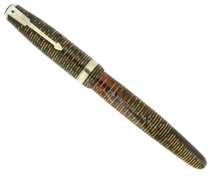 1945 PARKER VACUMATIC GOLDEN PEARL MAJOR FOUNTAIN PEN RESTORED OFFERED BY ANTIQUE DIGGER