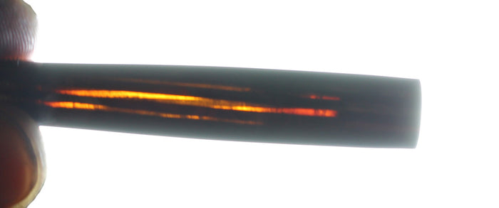 1945 SENIOR PARKER DUOFOLD STRIPED DUSTY ROSE CELLULOID FOUNTAIN PEN RESTORED OFFERED BY ANTIQUE DIGGER