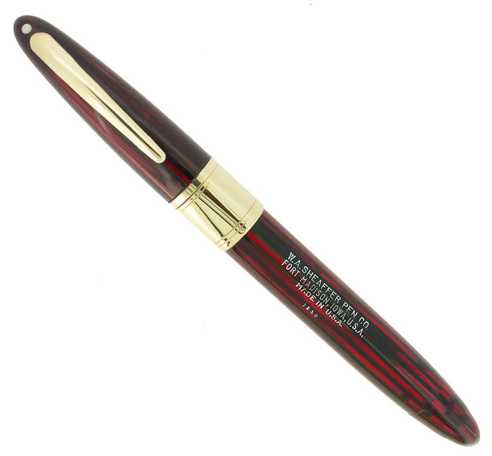 1945 SHEAFFER 1250 CARMINE LIFETIME BALANCE TRIUMPH NIB FOUNTAIN PEN VACUUM FILL RESTORED OFFERED BY ANTIQUE DIGGER