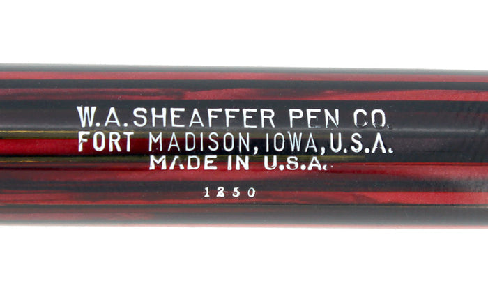 1945 SHEAFFER 1250 CARMINE LIFETIME BALANCE TRIUMPH NIB FOUNTAIN PEN VACUUM FILL RESTORED OFFERED BY ANTIQUE DIGGER