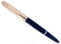 1946 PARKER 51 CEDAR BLUE VACUMATIC FOUNTAIN PEN RESTORED STUB NIB RESTORED OFFERED BY ANTIQUE DIGGER