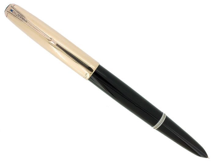 1946 PARKER 51 INDIA BLACK VACUMATIC NIB FOUNTAIN PEN RESTORED OFFERED BY ANTIQUE DIGGER