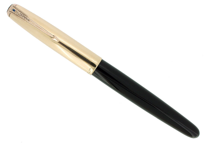 1946 PARKER 51 INDIA BLACK VACUMATIC NIB FOUNTAIN PEN RESTORED OFFERED BY ANTIQUE DIGGER
