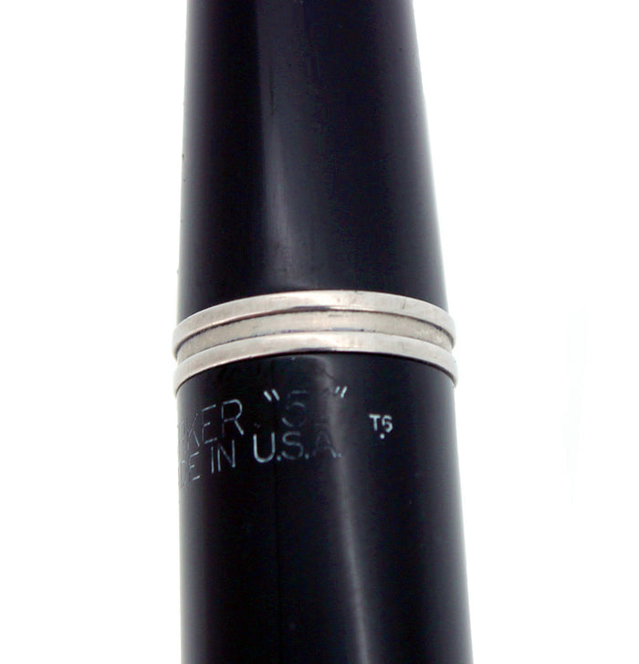 1946 PARKER 51 INDIA BLACK VACUMATIC NIB FOUNTAIN PEN RESTORED OFFERED BY ANTIQUE DIGGER