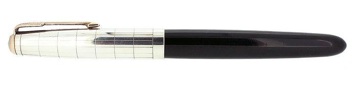 1946 PARKER 51 VACUMATIC ARIEL KULLOCK STERLING WINDOW PANE CAP FOUNTAIN PEN RESTORED OFFERED BY ANTIQUE DIGGER
